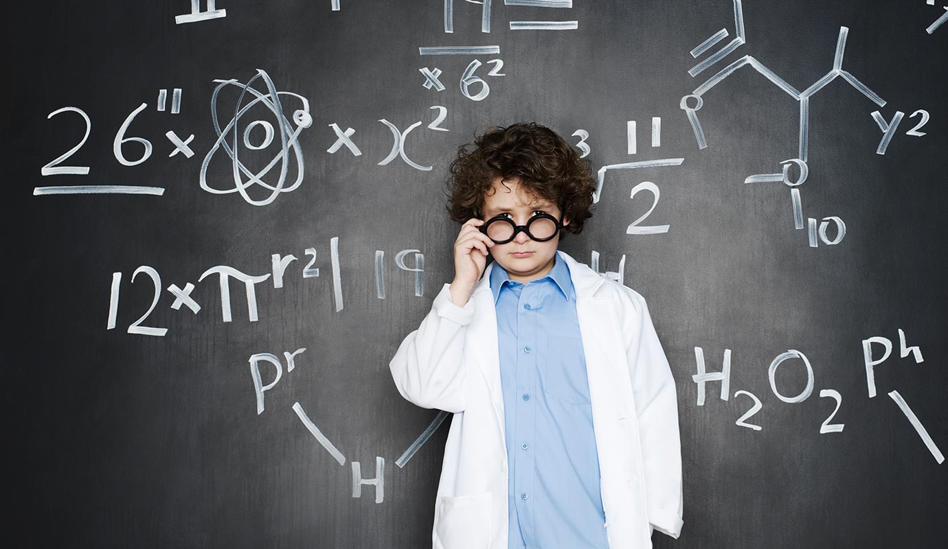 Child is scientist costume
