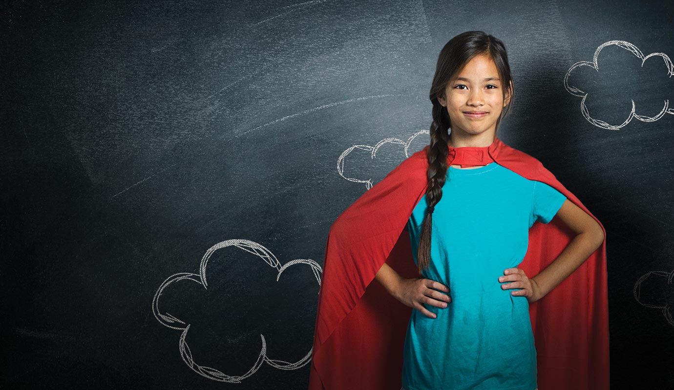 Child in superman costume