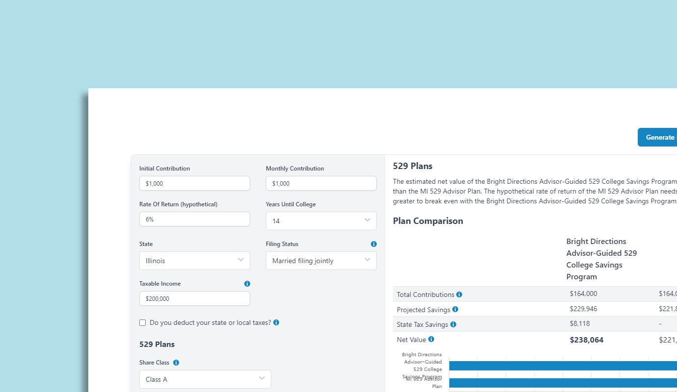 529 College savings plan search