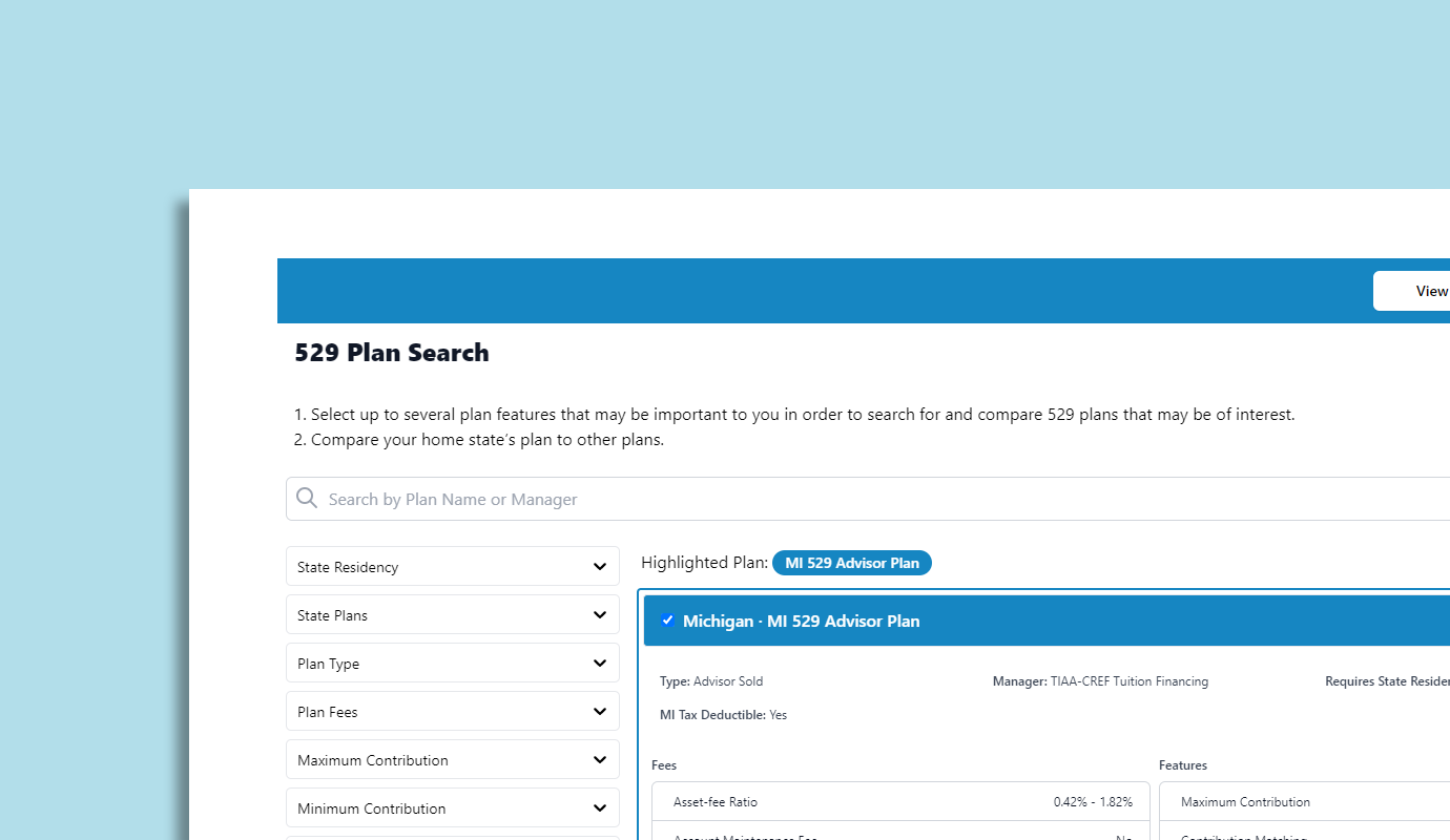 529 plan state and tax comparison tool