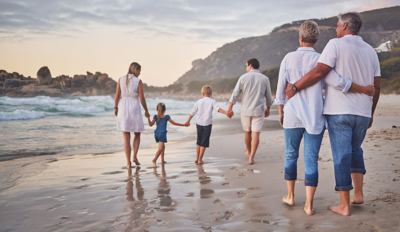 Family enjoying in the beach