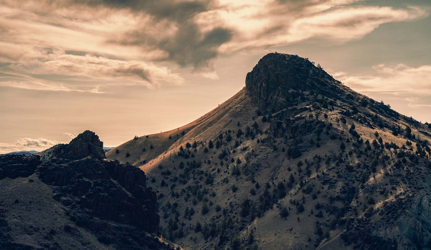Mountain with clouds