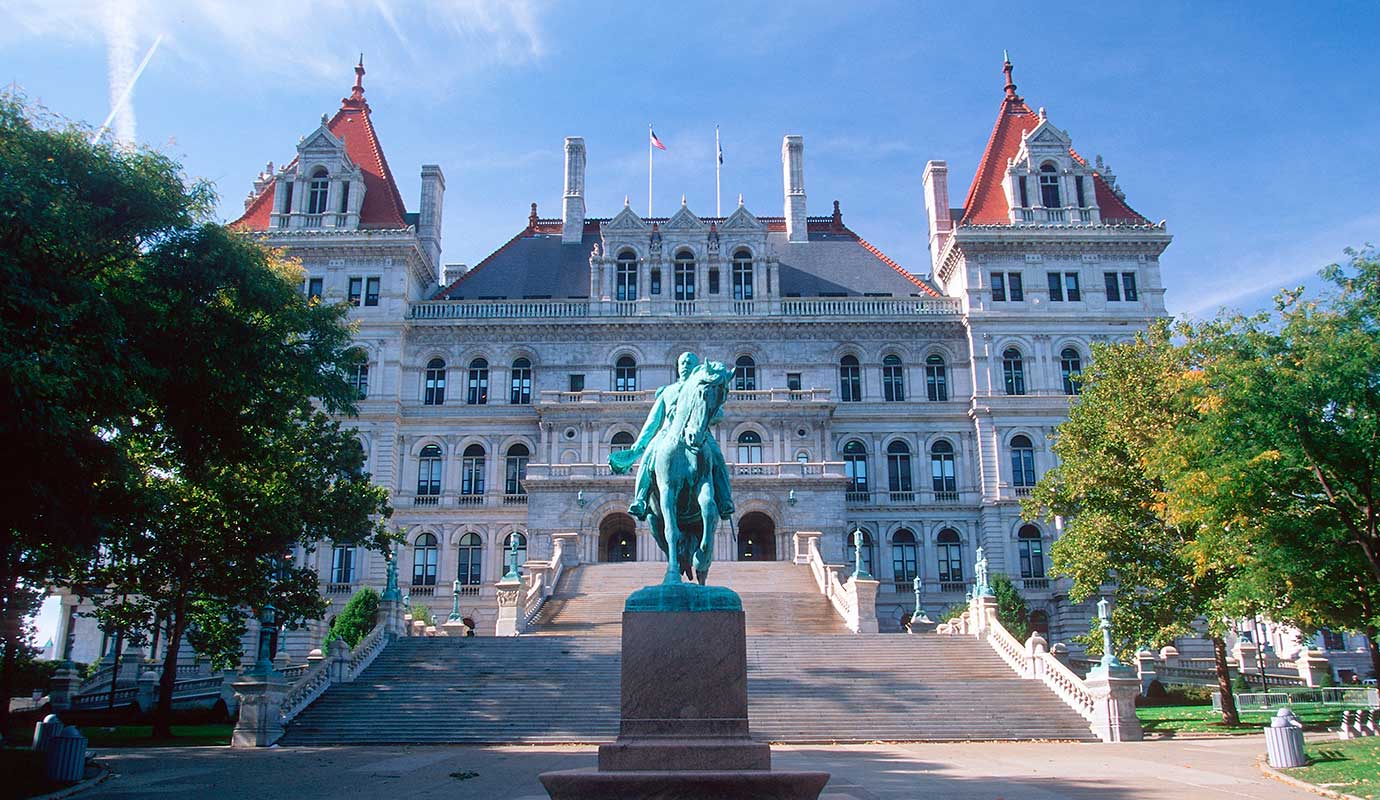 Statue & building
